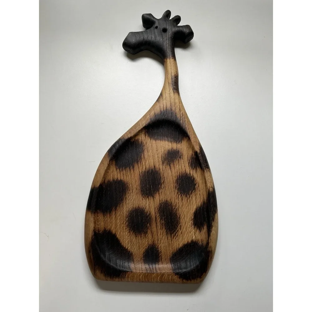 Hand Carved Sourdough Giraffe Wooden Charcuterie Serving Board By BIOTA